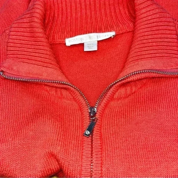 Boston Proper front zip, tall neck,  sweater - Picture 2 of 9